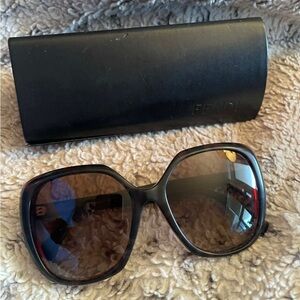 Fendi Elegant Black Frame Sunglasses with Brown Lenses